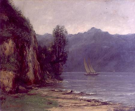Vue du Lac Leman a Gustave Courbet
