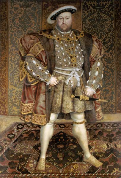 Portrait of Henry VIII (1491-1547) in a Jewelled Chain and Fur Robes a Hans Holbein Il Giovane