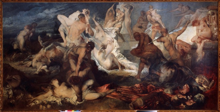 The Fight between the Lapiths and the Centaurs a Hans Makart