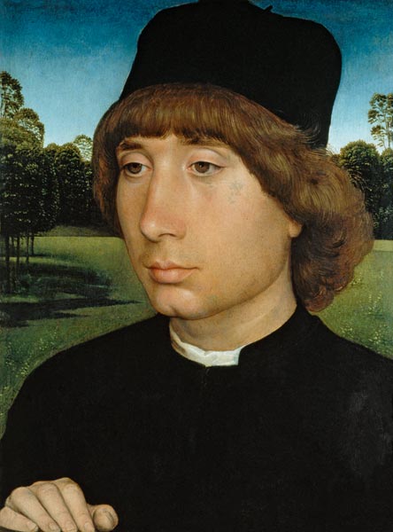 Portrait of a Young Man, c.1480 (oil on panel) a Hans Memling