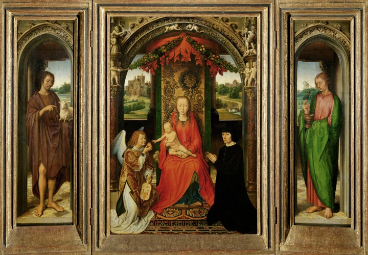 Small Triptych of St. John the Baptist a Hans Memling