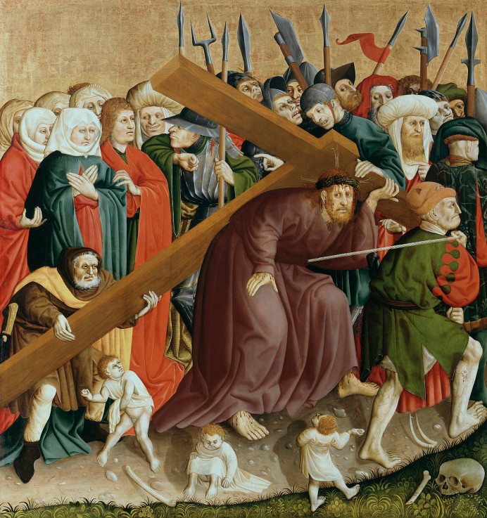 Christ carrying the Cross. The Wings of the Wurzach Altar a Hans Multscher