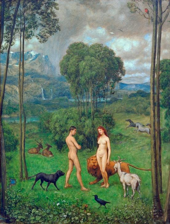 In the Garden of Eden a Hans Thoma
