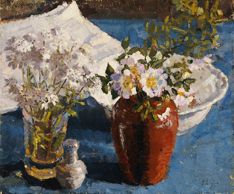 Stillleben mit Blumen in einer Vase a Harold Gilman