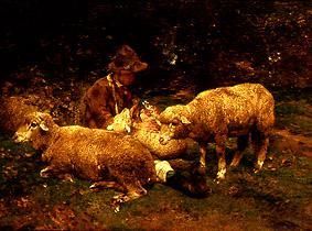 Sheep herdsman. a Heinrich von Zügel