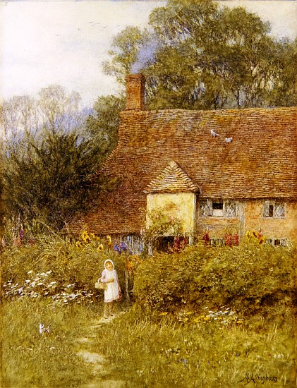 By the Cottage Gate a Helen Allingham