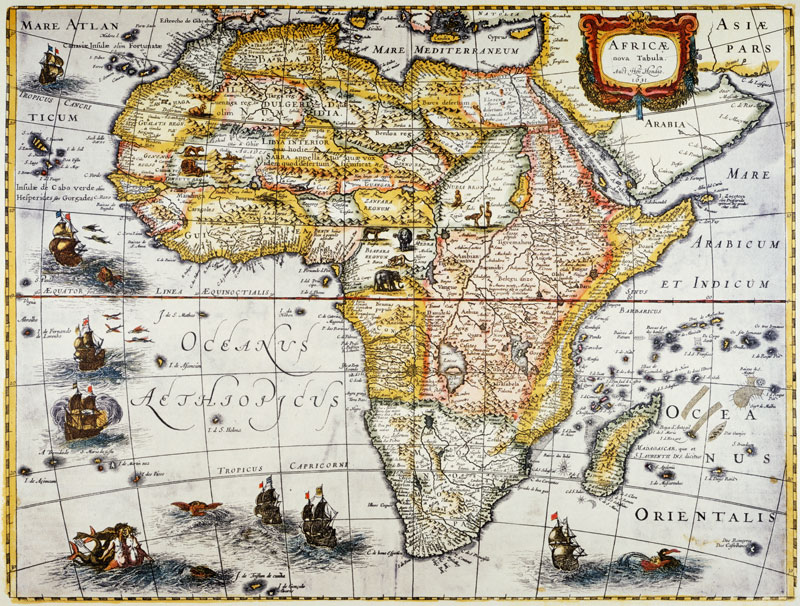 Africa, Map a Hendrik Hondius
