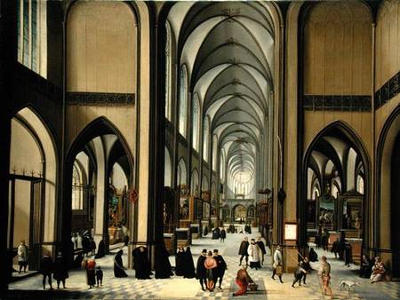 Interior of Antwerp cathedral a Hendrik van Steenwyck