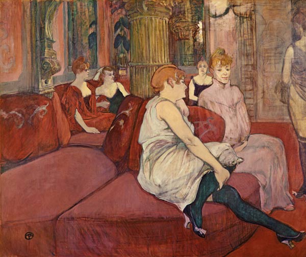 In the drawing-room in the Rue of the Moulins a Henri de Toulouse-Lautrec