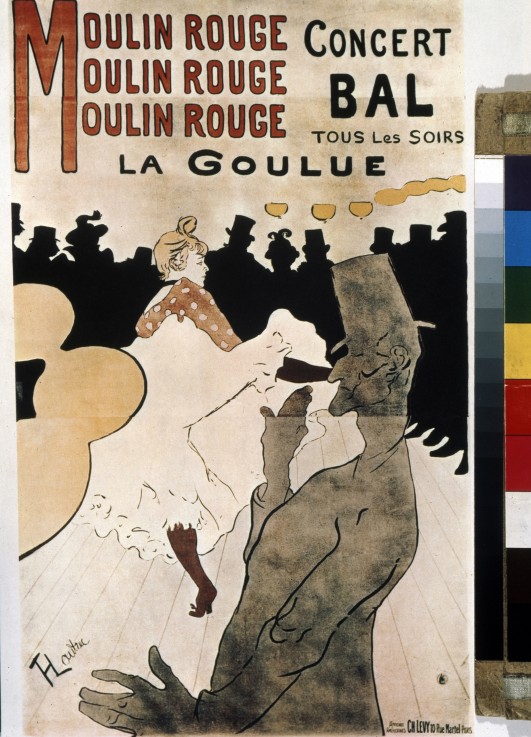 La Goulue au Moulin Rouge (Poster) a Henri de Toulouse-Lautrec