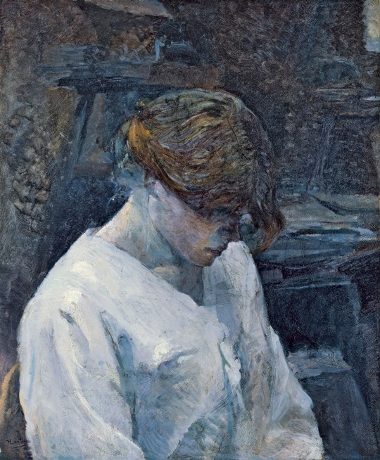 La Rousse in a White Blouse a Henri de Toulouse-Lautrec