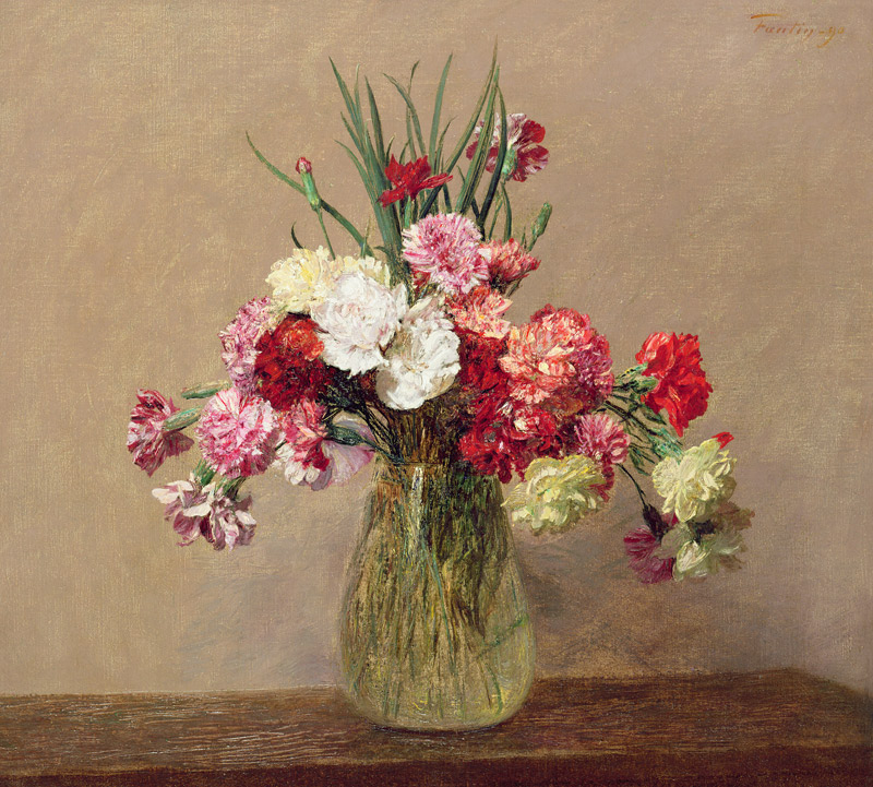 A Bouquet of Carnations a Henri Fantin-Latour