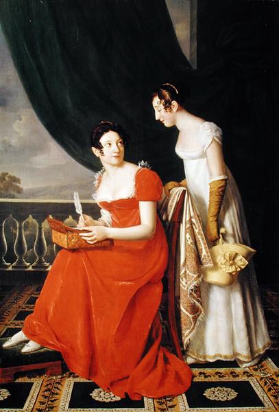 Madame Riesener und ihre Schwester Madame Longroy a Henri Francois Riesener