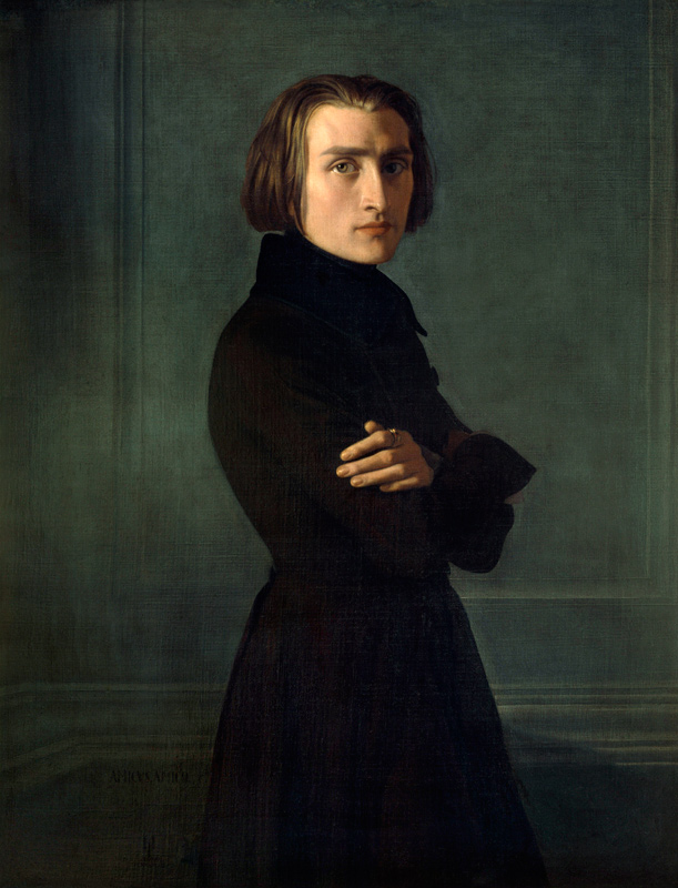 Portrait Franz Liszt a Henri Lehmann