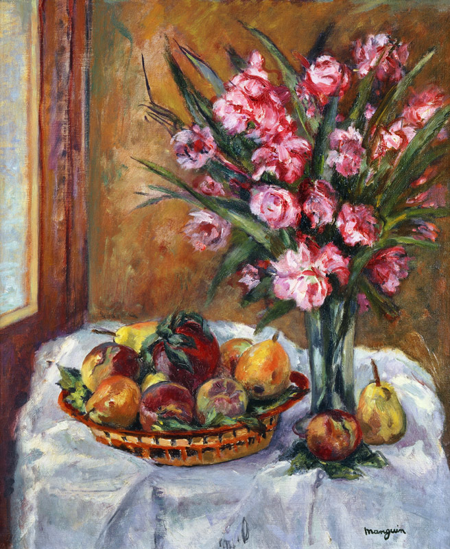 Oleander and Fruit; Lauriers Roses et Fruits, 1941 a Henri Manguin