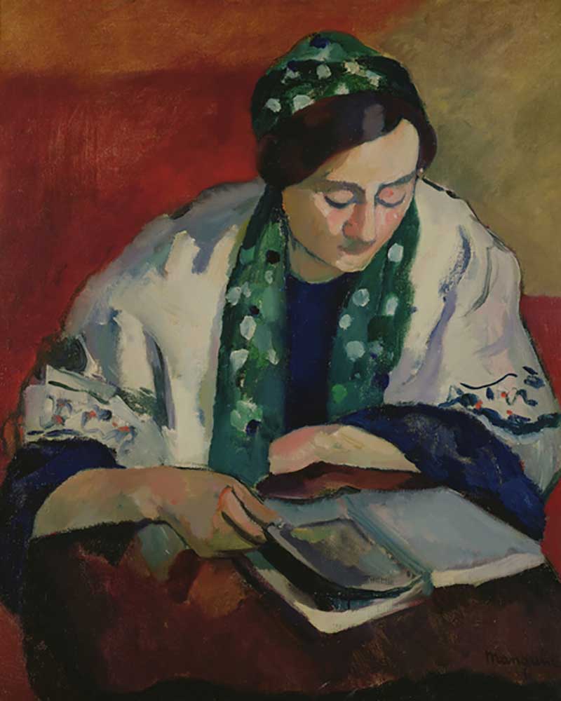 The Reader in the Green Bonnet, 1909 a Henri Manguin