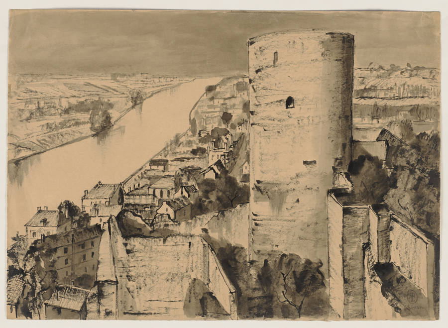 Blick von der Burg Chinon auf die Vienne a Hermann Lismann