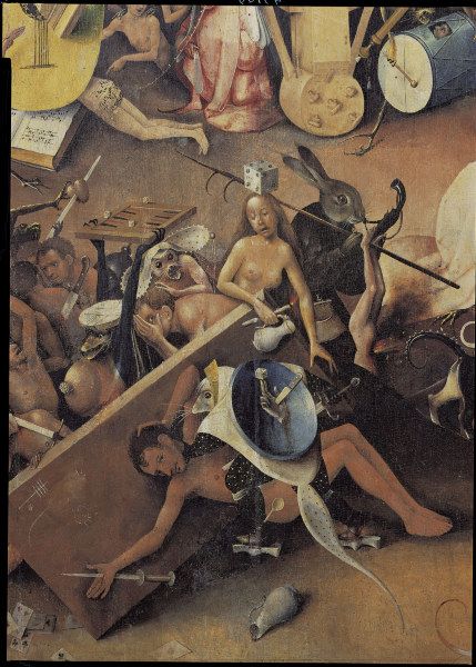 Bosch, Garten der Lüste, Hölle, Ausschn. a Hieronymus Bosch