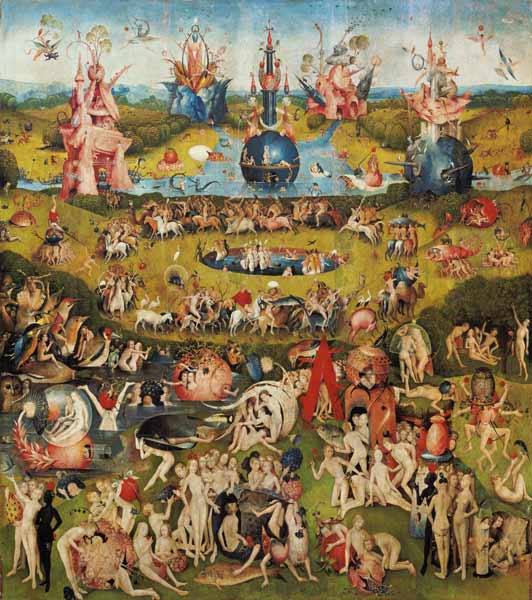 The Garden of Earthly Delights (central panel) a Hieronymus Bosch
