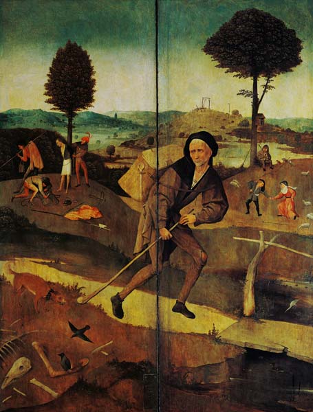 The Prodigal Son - Outsidewings to the Haycart a Hieronymus Bosch