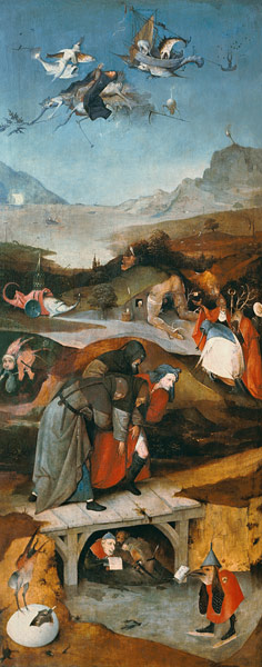 Tentazioni di Sant' Antonio (pannello sinistro) quadro di Hieronymus Bosch