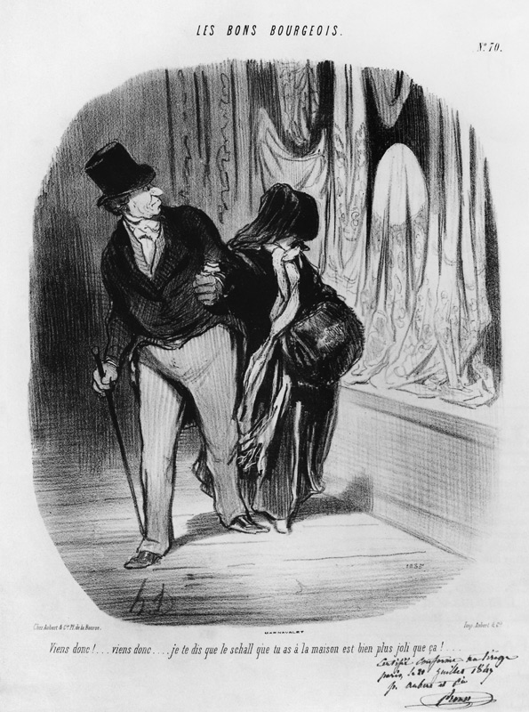 Series ''Les Bons Bourgeois'', Come along, I am telling you the scarf you have at home is much more  a Honoré Daumier