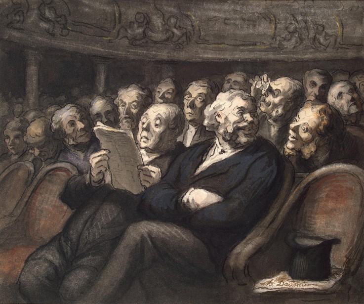 Intermission at the Comédie-Française a Honoré Daumier