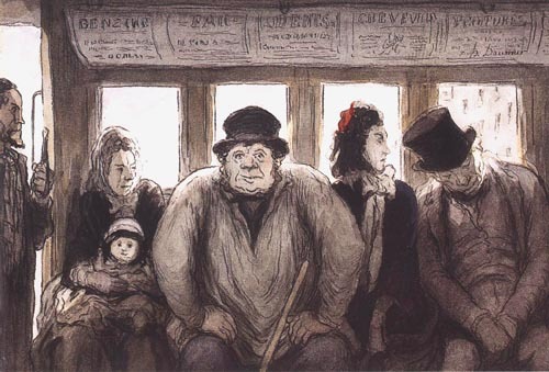Intérieur this ' un bus a Honoré Daumier