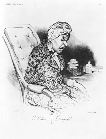 La Potion, Draught, from ''Galerie physionomique'', plate 2 from ''Le Charivari'', 19th November 183 a Honoré Daumier