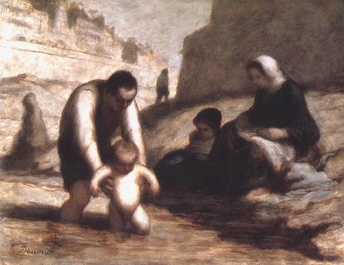 Le premier Bain a Honoré Daumier