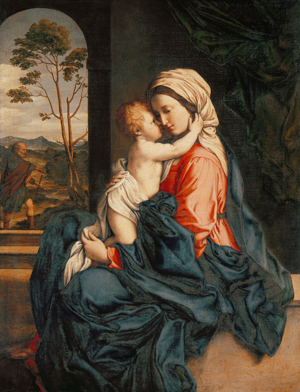 The Virgin and Child Embracing a Il (Giovanni Battista Salvi) Sassoferrato