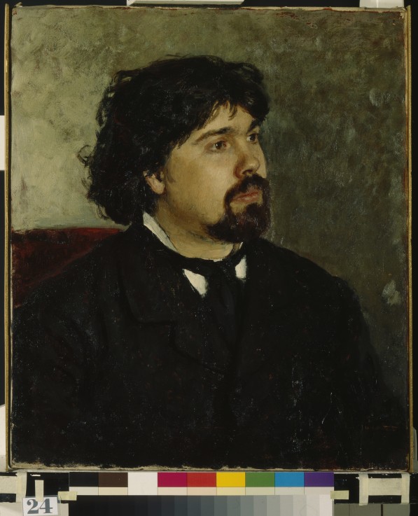 Portrait of the artist Vasily Surikov (1848-1916) a Ilja Efimowitsch Repin