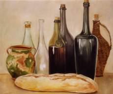 Still life with Bottles and Bread 1998