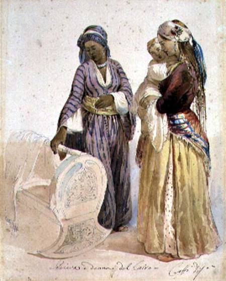 Slave and Woman from Cairo a Ippolito Caffi