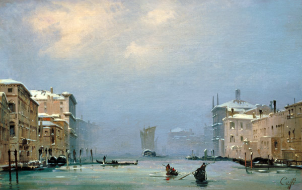 Venice, Canale Grande/ Painting by Caffi a Ippolito Caffi