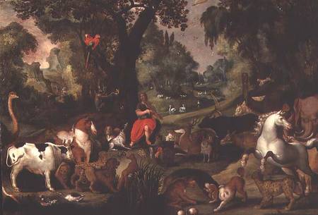Orpheus Charming the Animals (panel) a Isaak van Oosten
