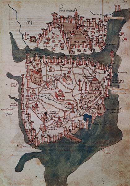Plan of Constantinople a Scuola pittorica italiana