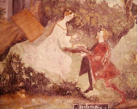 The Month of July, detail of a couple a Scuola pittorica italiana
