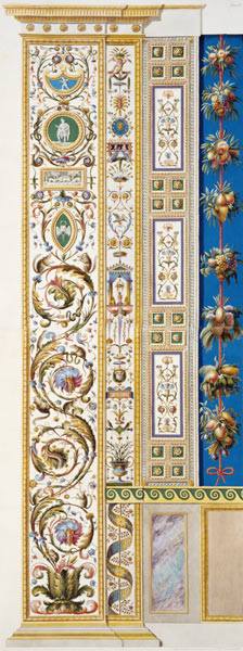 Panel from the Raphael Loggia at the Vatican, from 'Delle Loggie di Rafaele nel Vaticano', engraved a Scuola pittorica italiana