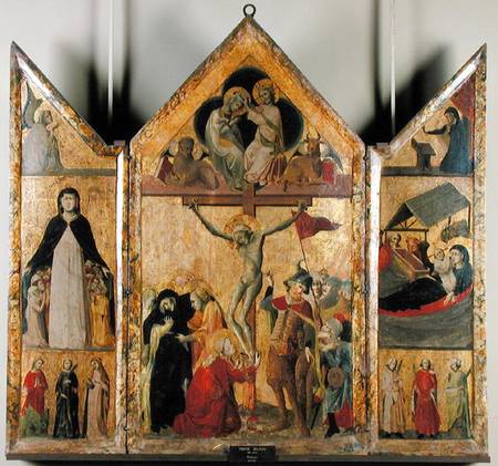 Triptych with Scenes from the Life of the Virgin a Scuola pittorica italiana