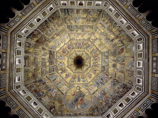 Cupola of the Baptistery of San Giovanni (mosaic) a Italian School, (13th century)
