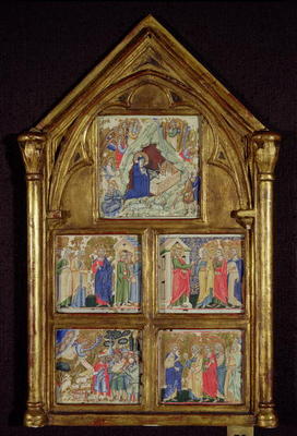 Scenes from the New Testament (vellum) a Italian School, (14th century)