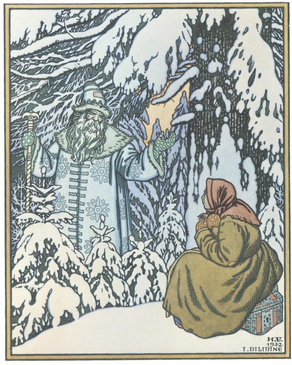 Illustration for the Fairy tale Morozko a Ivan Jakovlevich Bilibin