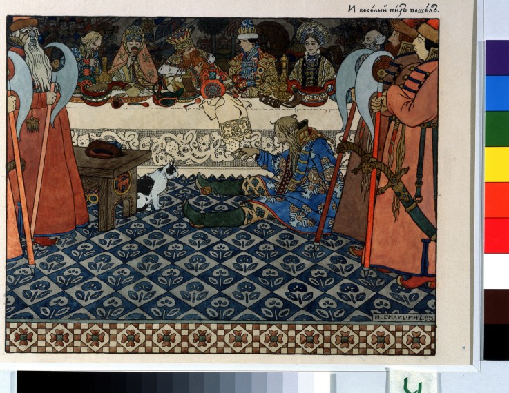 Illustration for the Fairy tale of the Tsar Saltan by A. Pushkin a Ivan Jakovlevich Bilibin