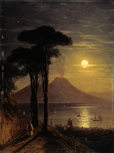 Vesuvius , Moonlit Night a Iwan Konstantinowitsch Aiwasowski