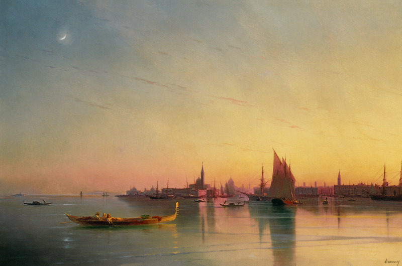Venice from the Lagoon at Sunset a Iwan Konstantinowitsch Aiwasowski