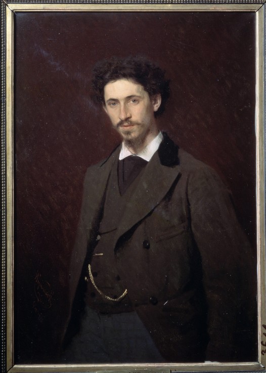 Portrait of the artist Ilya E. Repin (1844-1930) a Iwan Nikolajewitsch Kramskoi