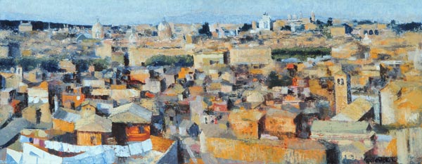 Rome, View from the Spanish Academy on the Gianicolo, 1968 (oil on canvas) (see also 213353 & 213354 a Izabella  Godlewska de Aranda