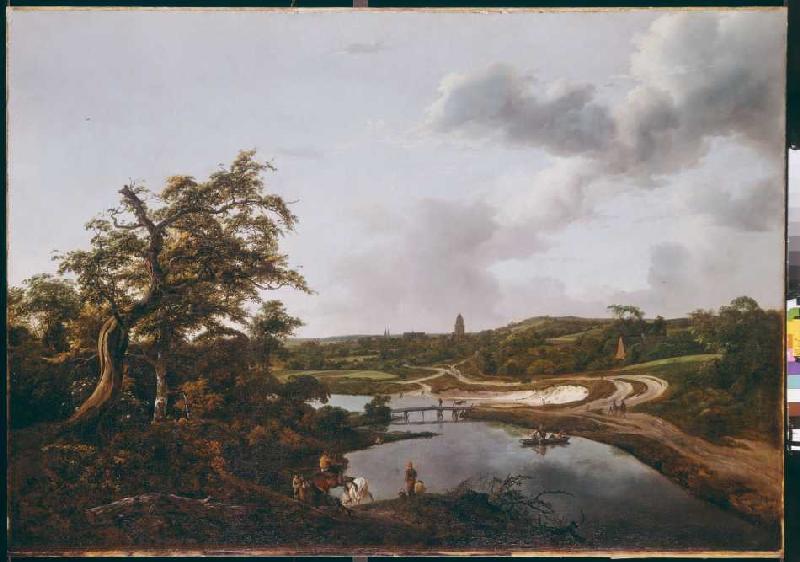River shore a Jacob Isaacksz van Ruisdael