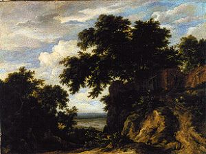 Wooded landscape. a Jacob Isaacksz van Ruisdael